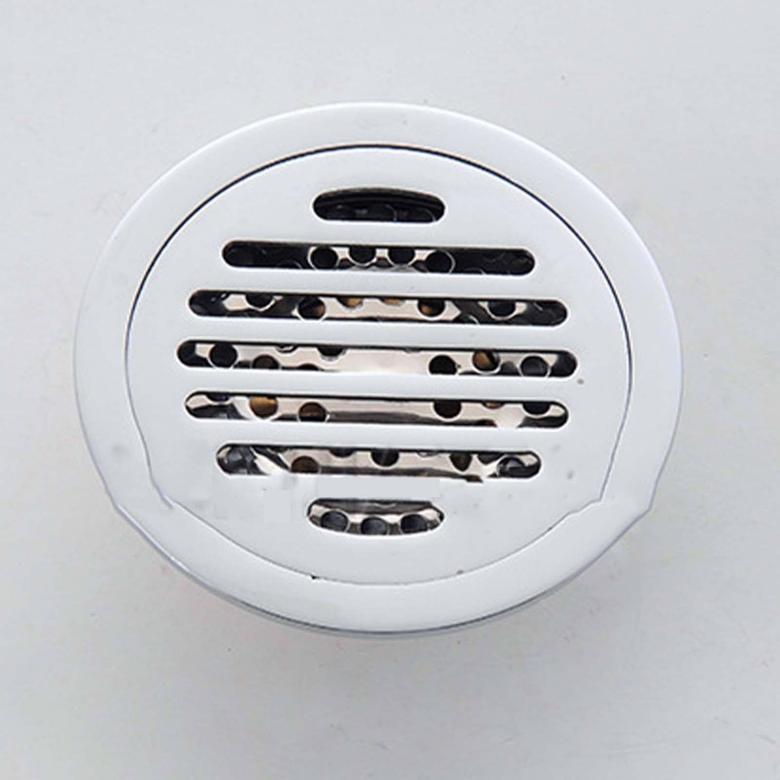 Bonde Douche Laiton Siphon Douche Chrome Bonde de Douche Rond Bonde Douche Extra Plate Simple Siphon de Sol Convient aux Balcons, Cuisines et Salles de Bains