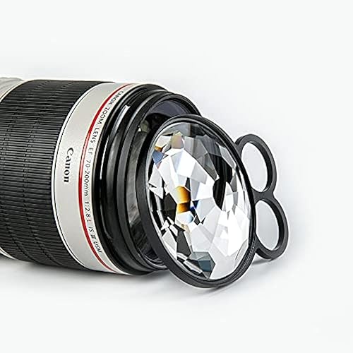 Filtros de efectos especiales Accesorios para cámara de lentes 5.906 in de mano sutil caleidoscopio Prisma Filtro de vidrio semicircular puede