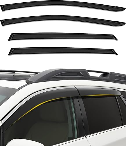 ROADFAR Deflectores de ventana de montaje exterior compatibles con Toyota RAV4 2013 2014 2015 2016 2017 2018 Deflector de ventana protector de