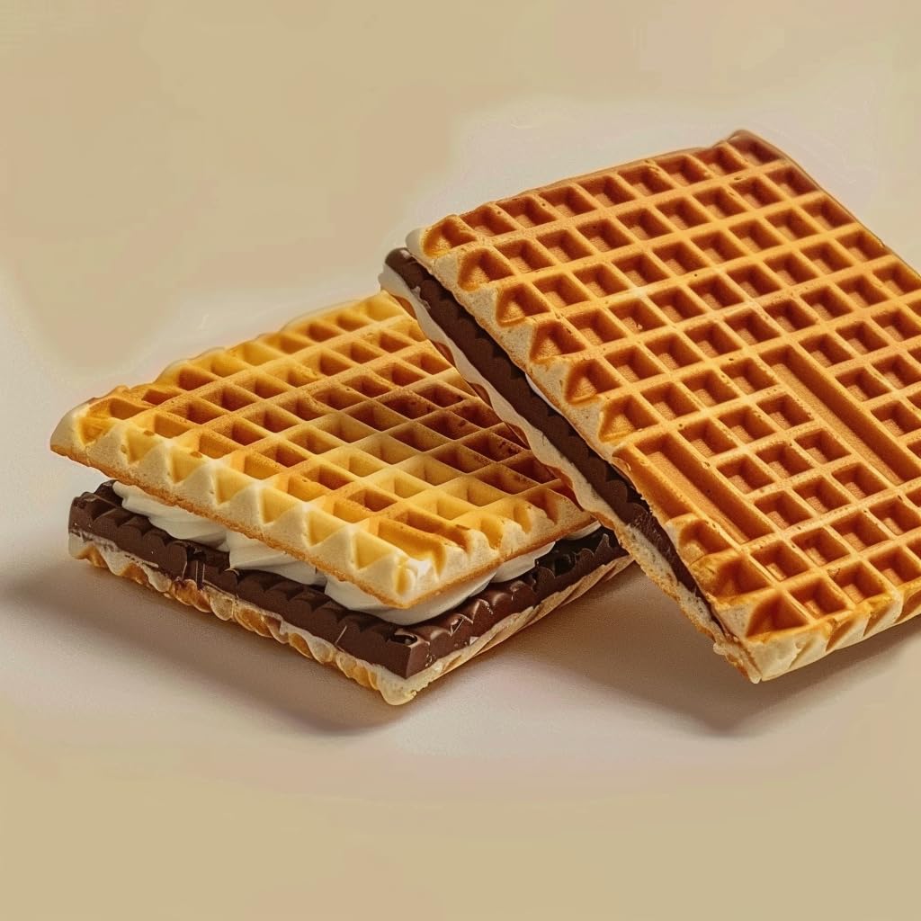 NAPOLITANKE KRAS Gaufrettes Premium - Biscuits Gaufrettes Premium avec Délicieux Remplissages de Lait, Crème au Chocolat, Noisette - Plusieurs Tailles (420 G CHOCOLATE & CREAM, 4 PCS)