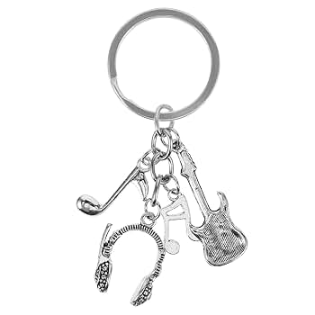 Creative Keychains with Musical Instrument Design Key Rings