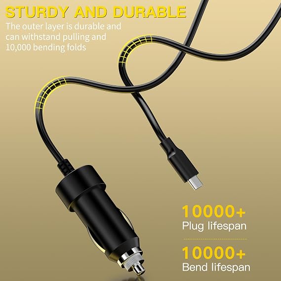 100W USB-C Laptop Car Charger for Dell Latitude/XPS/Precision,MacBook Pro