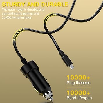 100W USB-C Laptop Car Charger for Dell Latitude/XPS/Precision,MacBook Pro