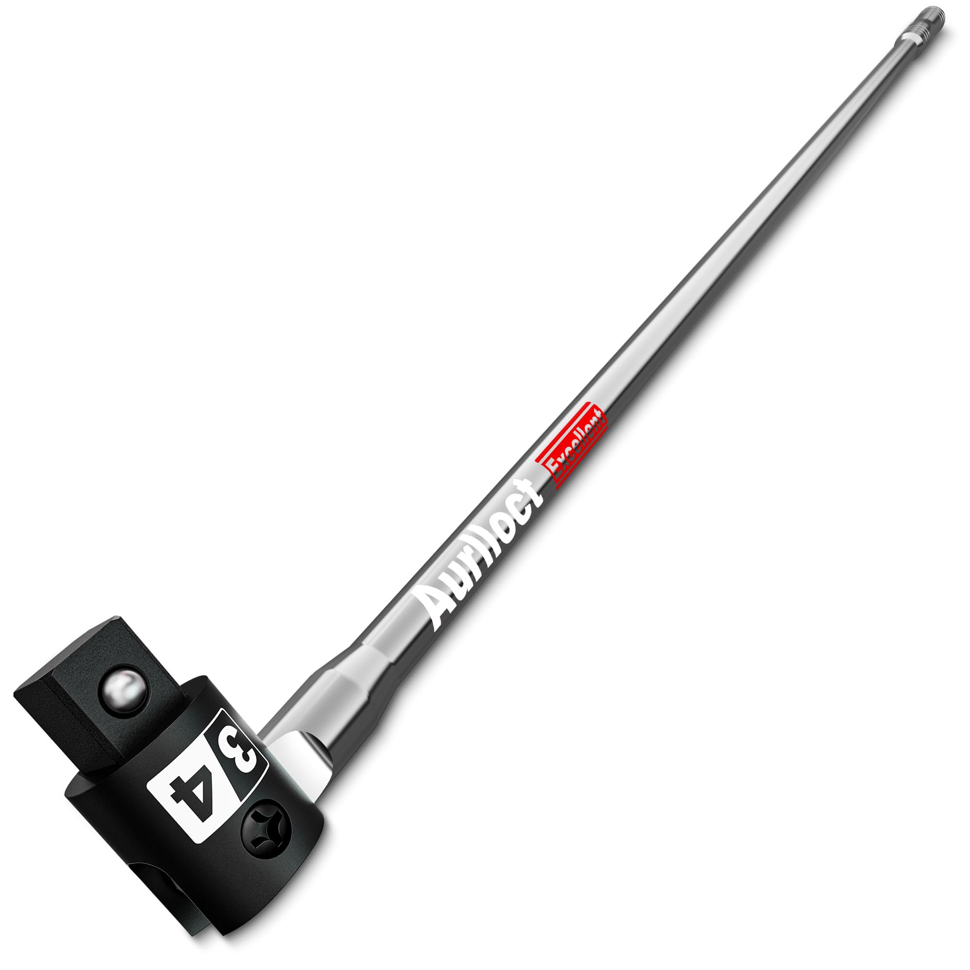 Aurlloct 3/4" Drive Heavy Duty Extension Breaker Bar, 104 cm Knuckle Breaker Flexi Bar, 250 Degree Pro Power Flexible Handle Breaker Bar, Socket Wrench, Wheel Nut Spanner for Automobile Maintenance