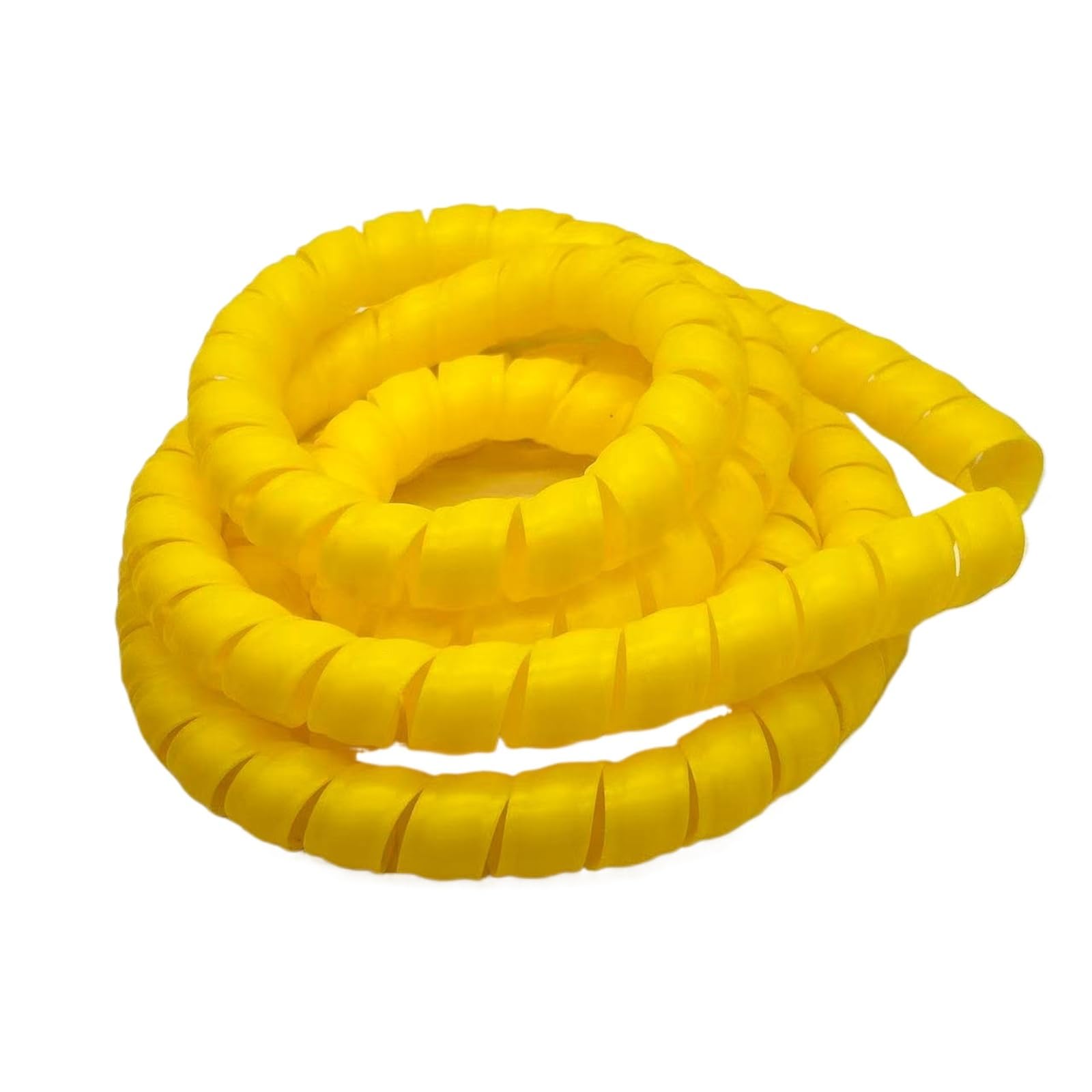 JNMING ID 12mm Flexible Spiral Cable Wire Protector Sleeve Cable Organizer Tube for Tidy Winding Protection(Yellow,5 Meters)