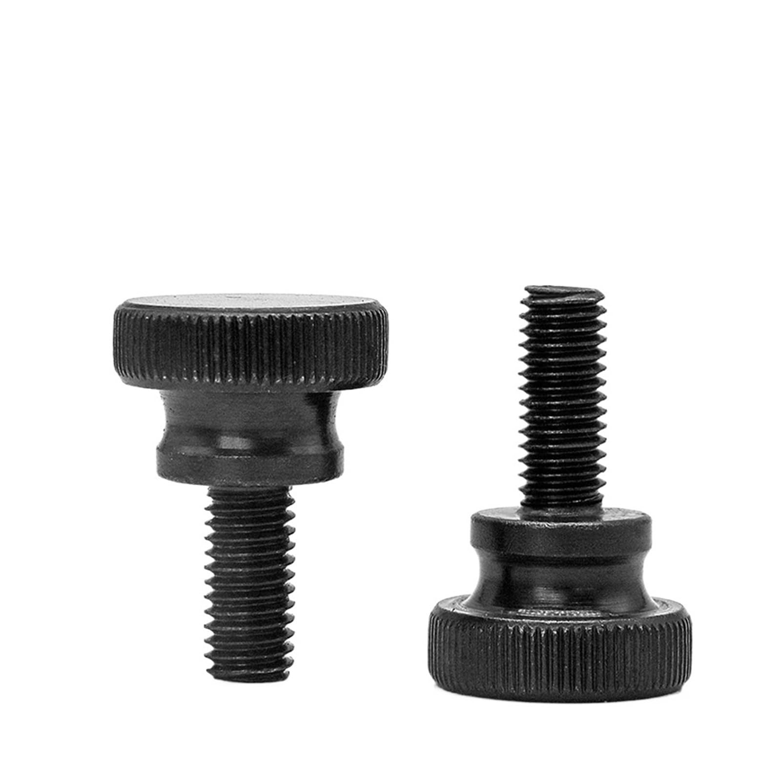 IOFIT Rändelschraube M4, Schwarze Oberfläche (Color : Black Surface, Größe : M4x35-60 Pieces)