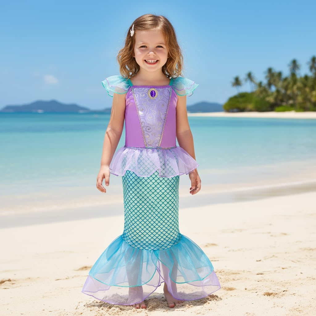 Dressy Daisy Girls' Princess Mermaid Fairy Tales Costume Cosplay Fancy Dress Party