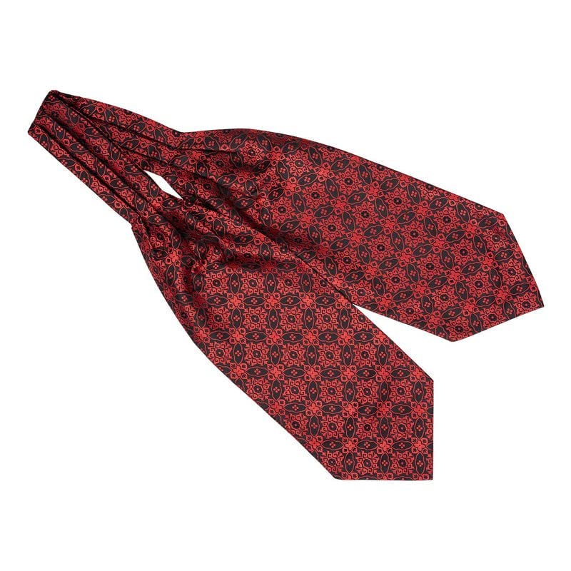 the tie hub Floral Network Red Cravat For Men-picture-41