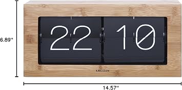 Karlsson Boxed Flip Clock (Bamboo)