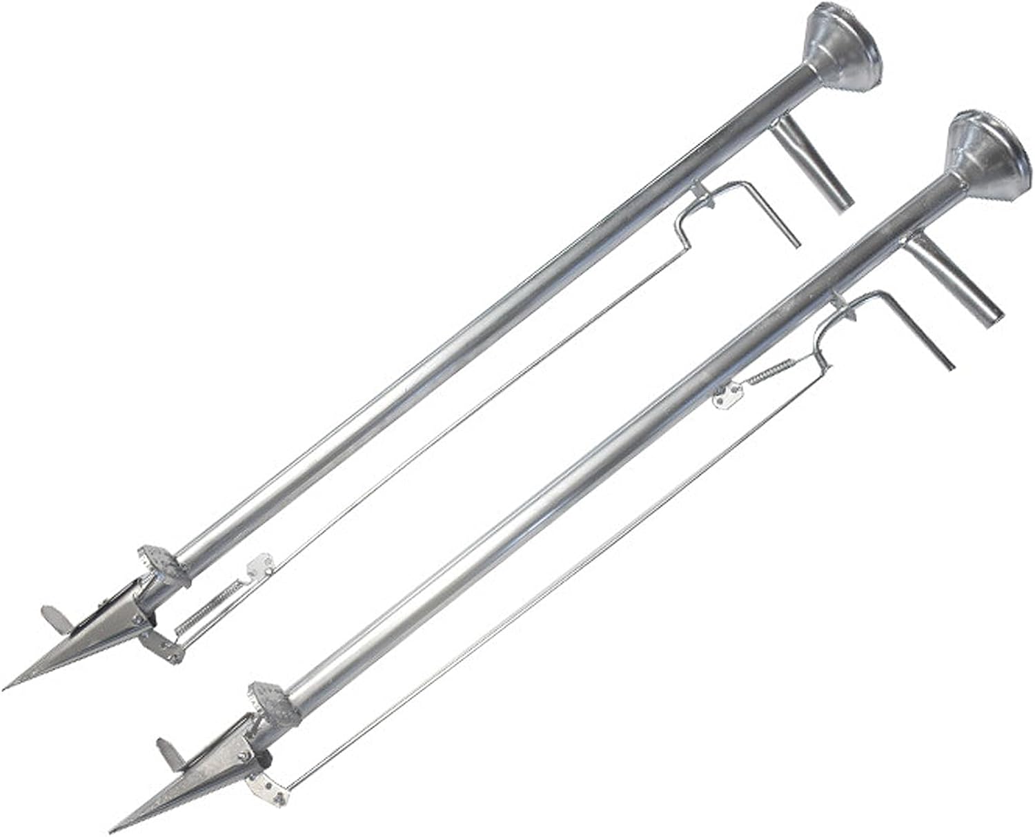 Manual Metal Planters Seeder Handheld Sowing Dispenser Bulb Planting Tool Seedling Transplanter Fertilization Vegetable for Beans Cotton Corn Peanut 2 PCS
