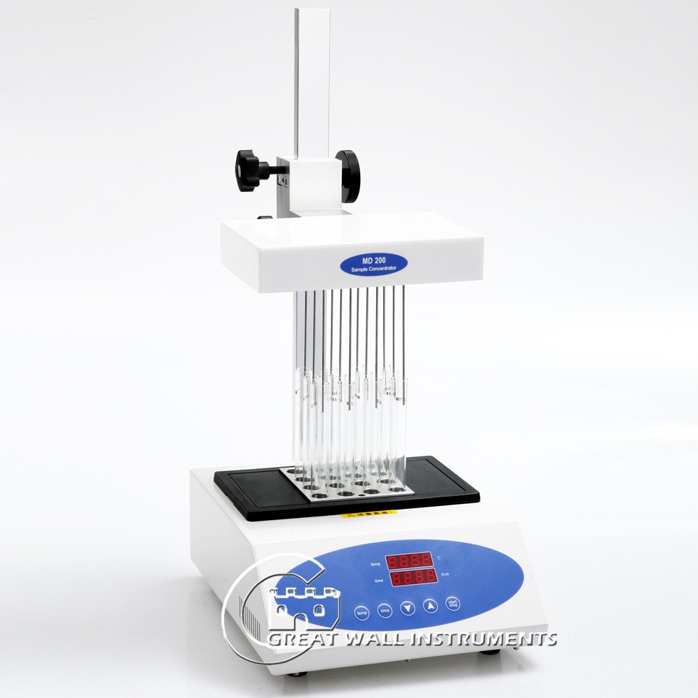 MD200-1 Évaporateur d'azote avec bloc 06 12x dia 15mm Ambiant +5C-150C Laboratoire Instrument scientifique