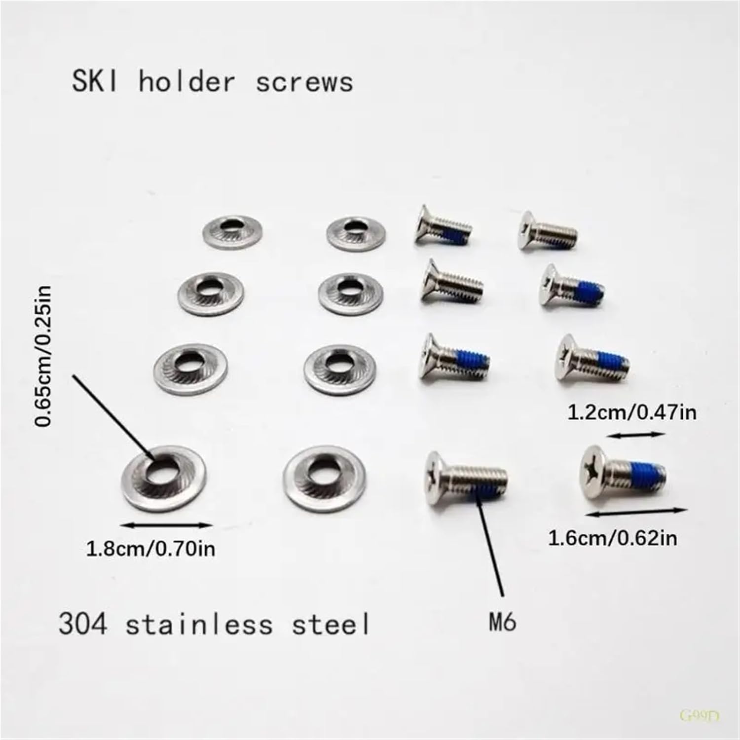 Snowboard Binding Screws High Strength Snowboard Fastener Screws, Corrosion Proof for Extreme Weather