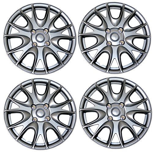 Image of Pack of 4 Hubcaps | Size 14-Inches | Wheel Covers | Style 3533 | Snap-On (Pop-On) Type Hub-caps (Not Fits Bolt-On Type) | Wheel Skin Cover WC5-14-3533-S
