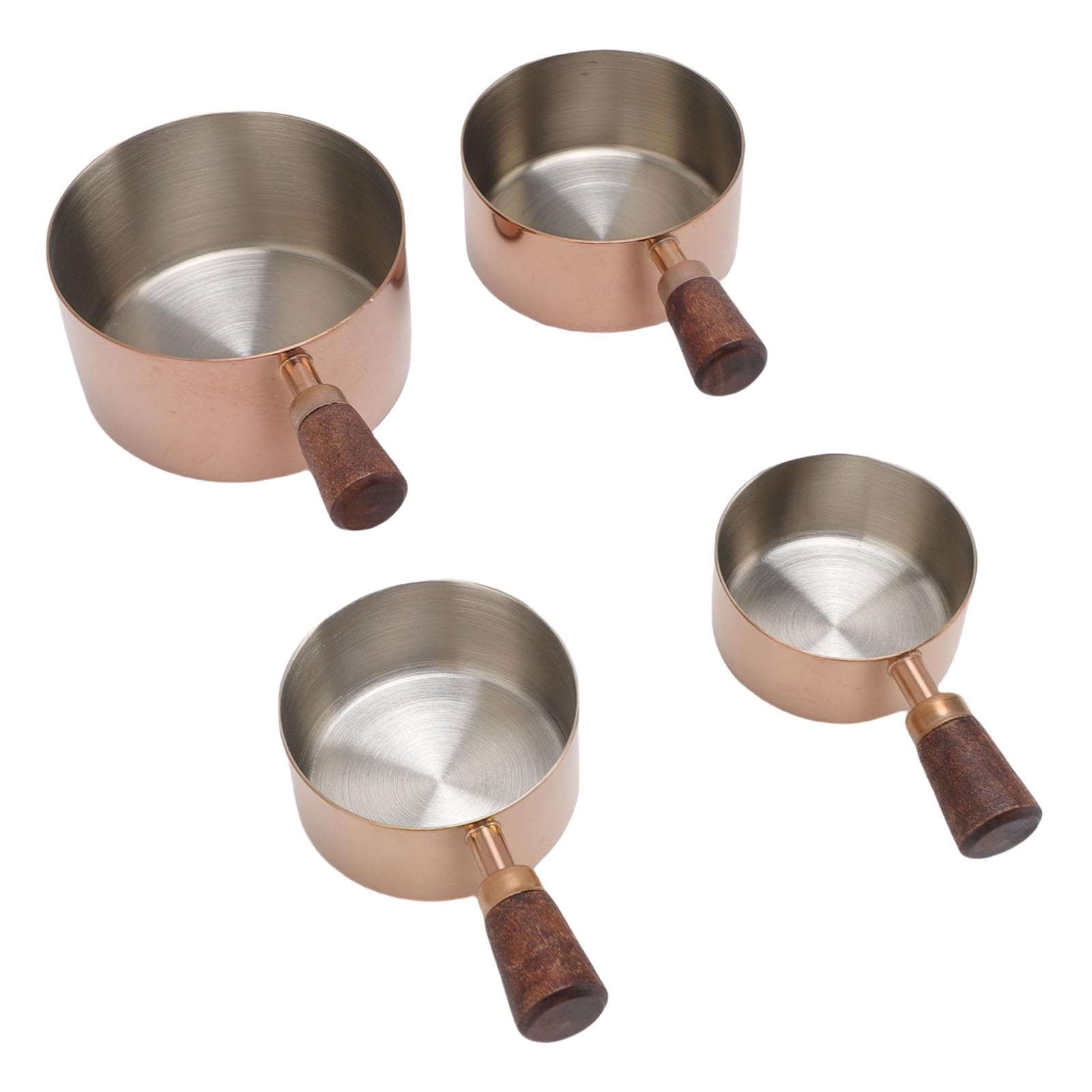 Tasses à mesurer en acier inoxydable et bois pour retrouver le goût du fait maison