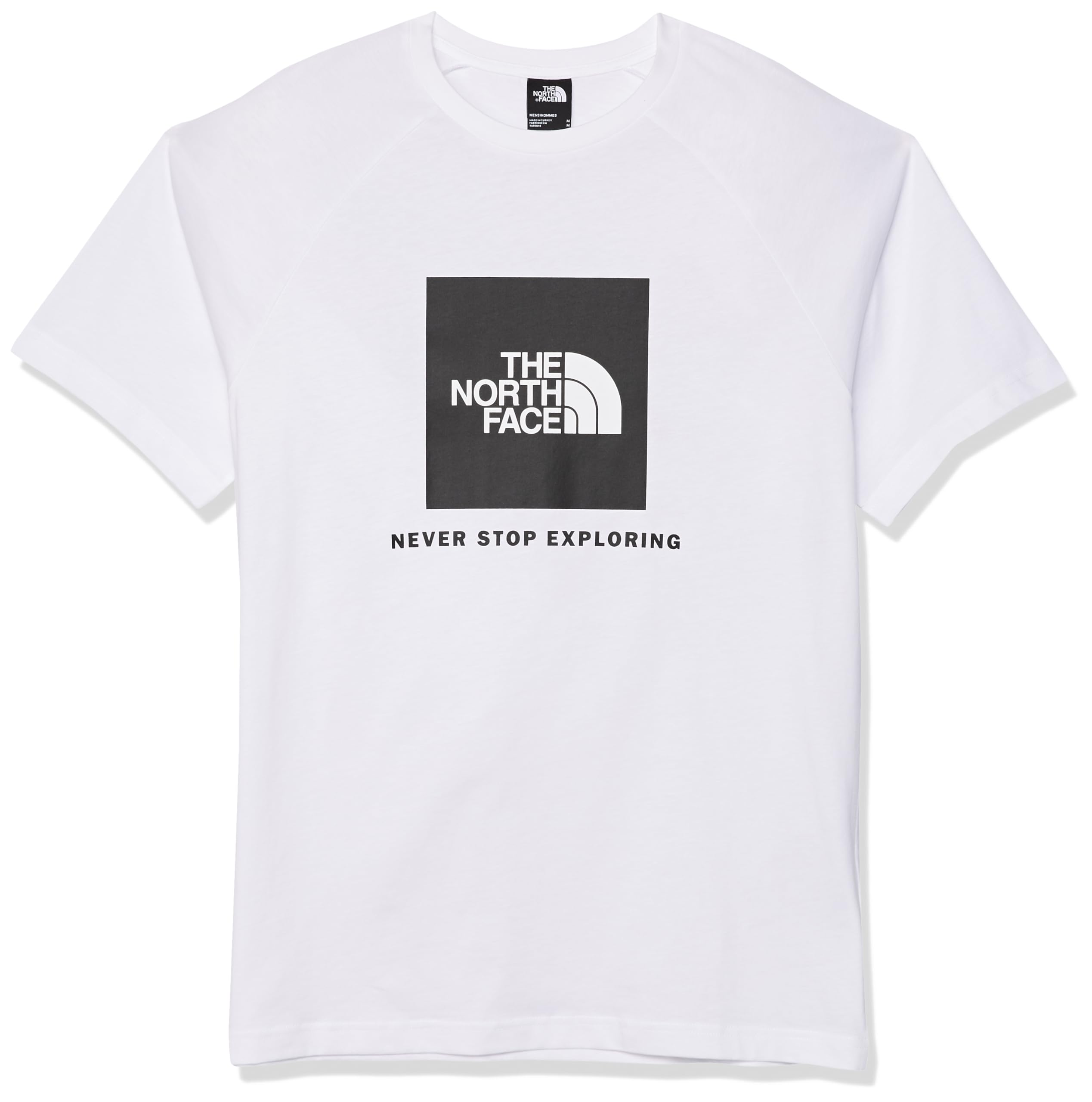 The North Face Men's S/S Raglan Redbox T-Shirt, TNF White, XXL