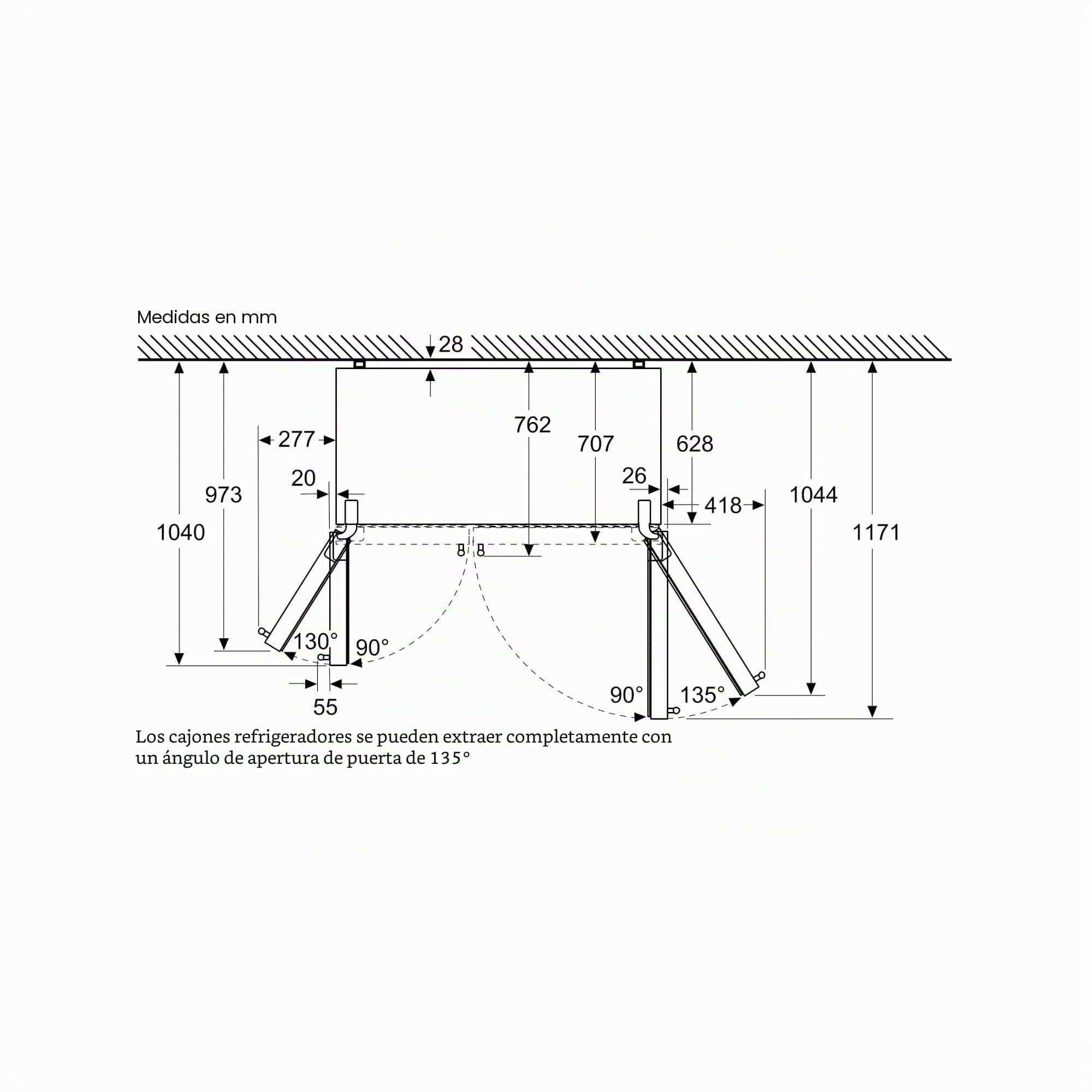 Siemens KA93GAIEP iQ500 Frigorífico con puerta lateral Side-by-Side americana, 323 kWh/año, 560 l, noFrost, iluminación interior LED, superCooling, superFreezing