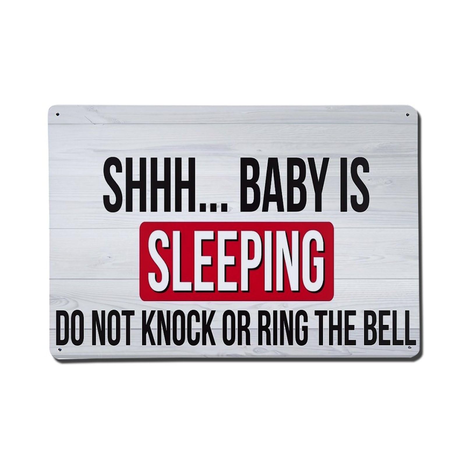 Nestemfo Vintage Shhh Baby Is Sleeping Sign Tin Sign Metal Sign, Living Room,Bar, Home, Bedroom Wall Decor,Retro Metal Poster 8X12 Inches