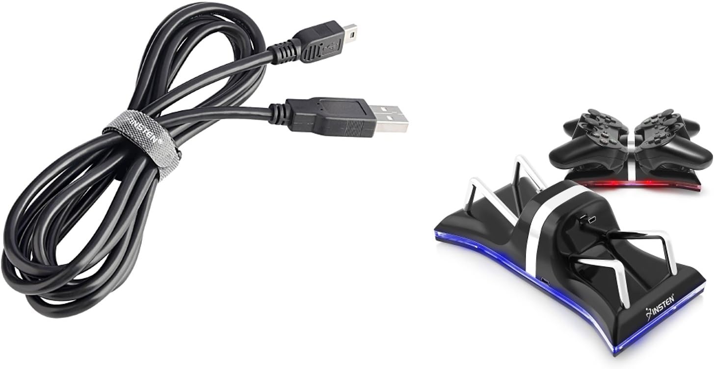 Quality NEW Dual USB Charger Charging Station Dock For Sony PS3 Controller