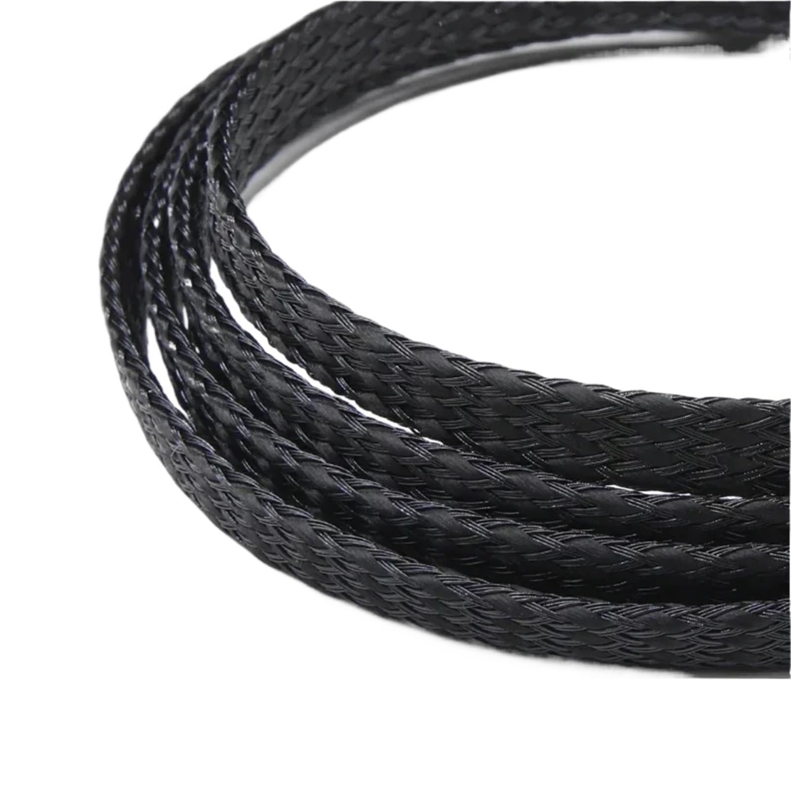 Copri Cavi Guaina for cavo da 1~50 m Treccia espansa 4 8 12 mm Avvolgicavo flessibile Guaina di protezione isolata Guaina for cablaggio(Black Black,08mm,50 meters)