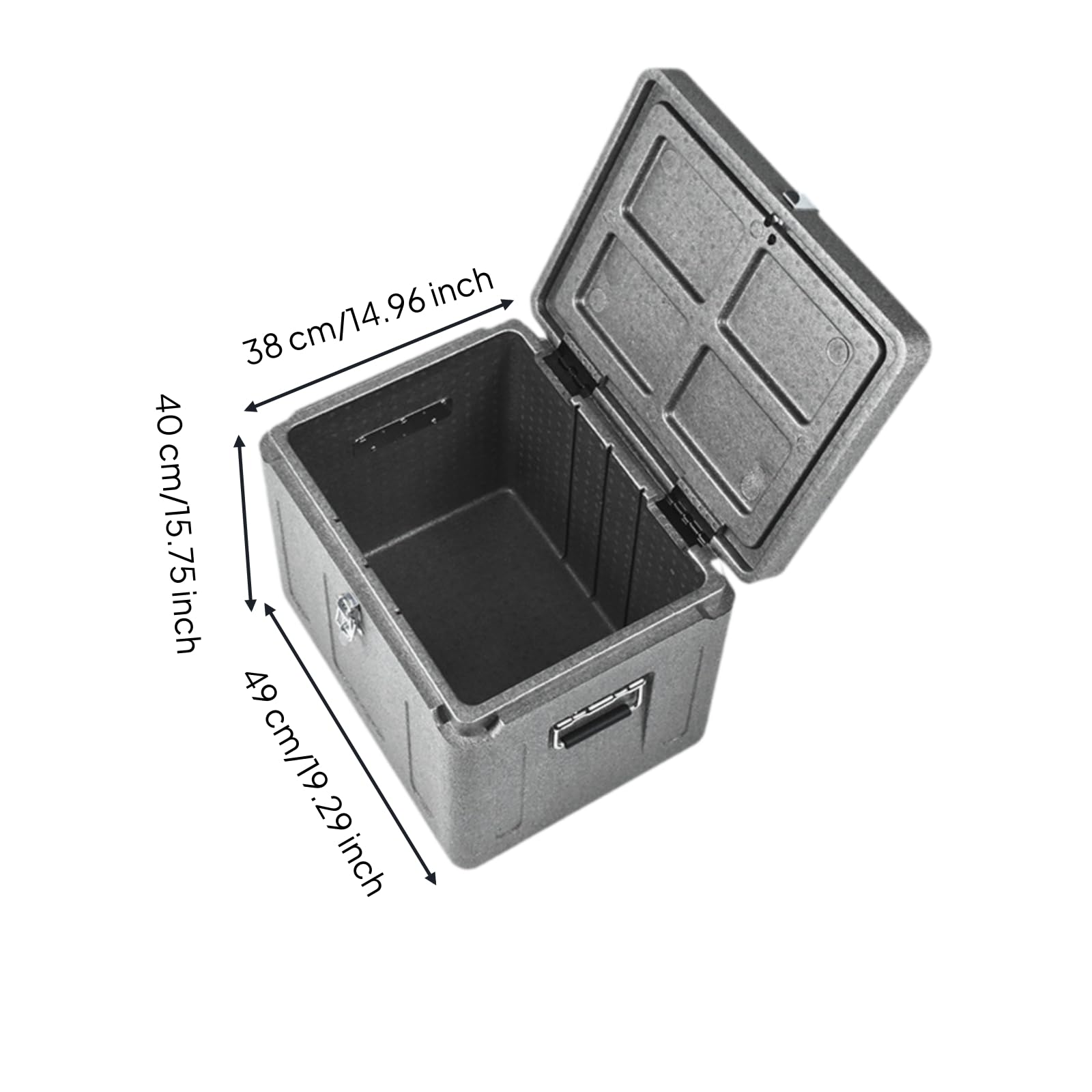 predolo Box Termica Facile da Igienizzare | Isotermico, Scatola Termica in polipropilene espanso, Isolato, Termico per Alimenti, Catering, Ristoratori, 43L, Stile G