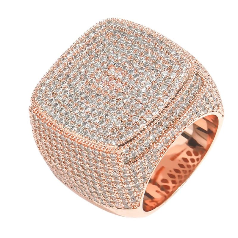 carl vinson Ins Men's Square Ring Micro-Inlaid 5A Zircon Ring-picture-5