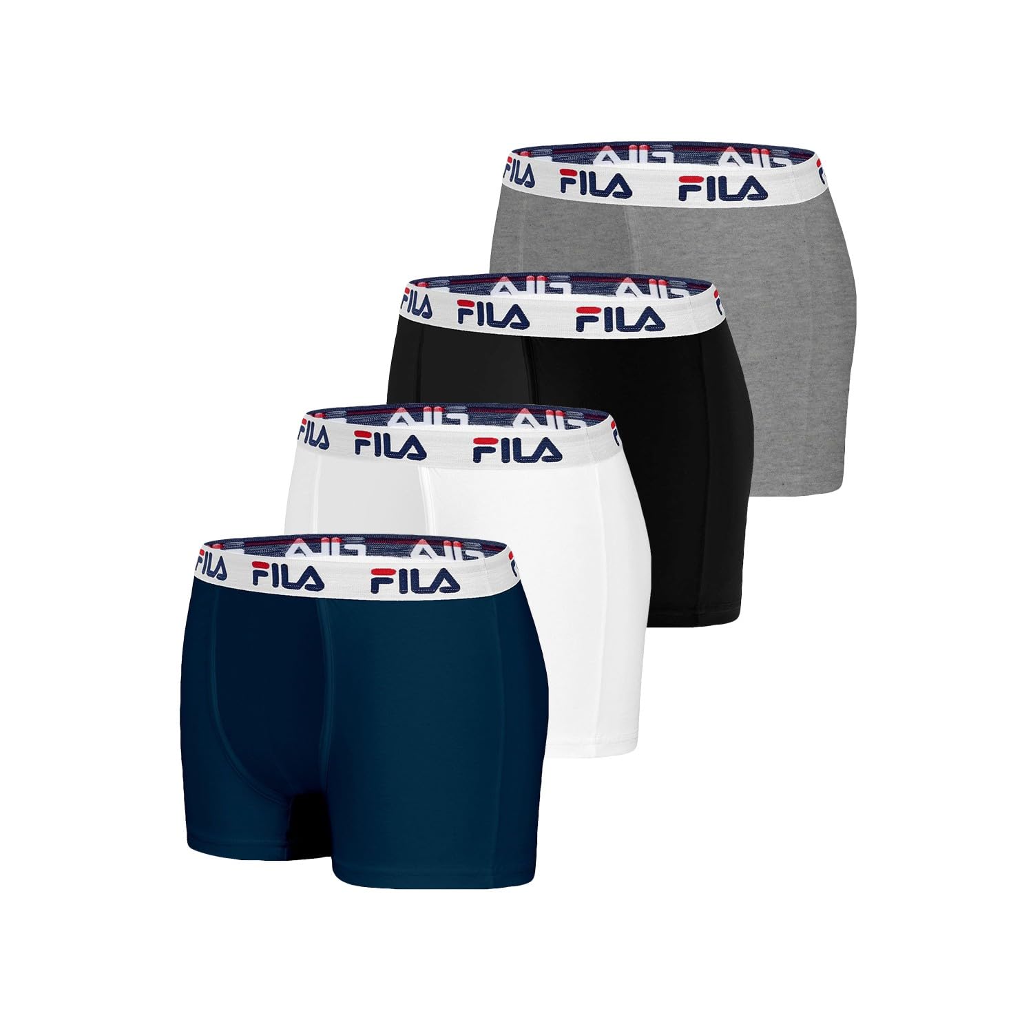 Fila Fi/1bcx4/Fu5016 Boxer Corti Uomo (Pacco da 4)