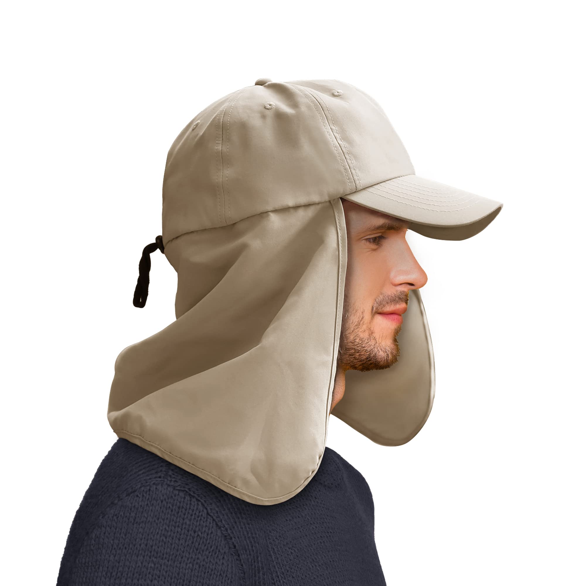 Catalonia Classic Baseball Cap with Foldable Neck Flap Outdoor Sun