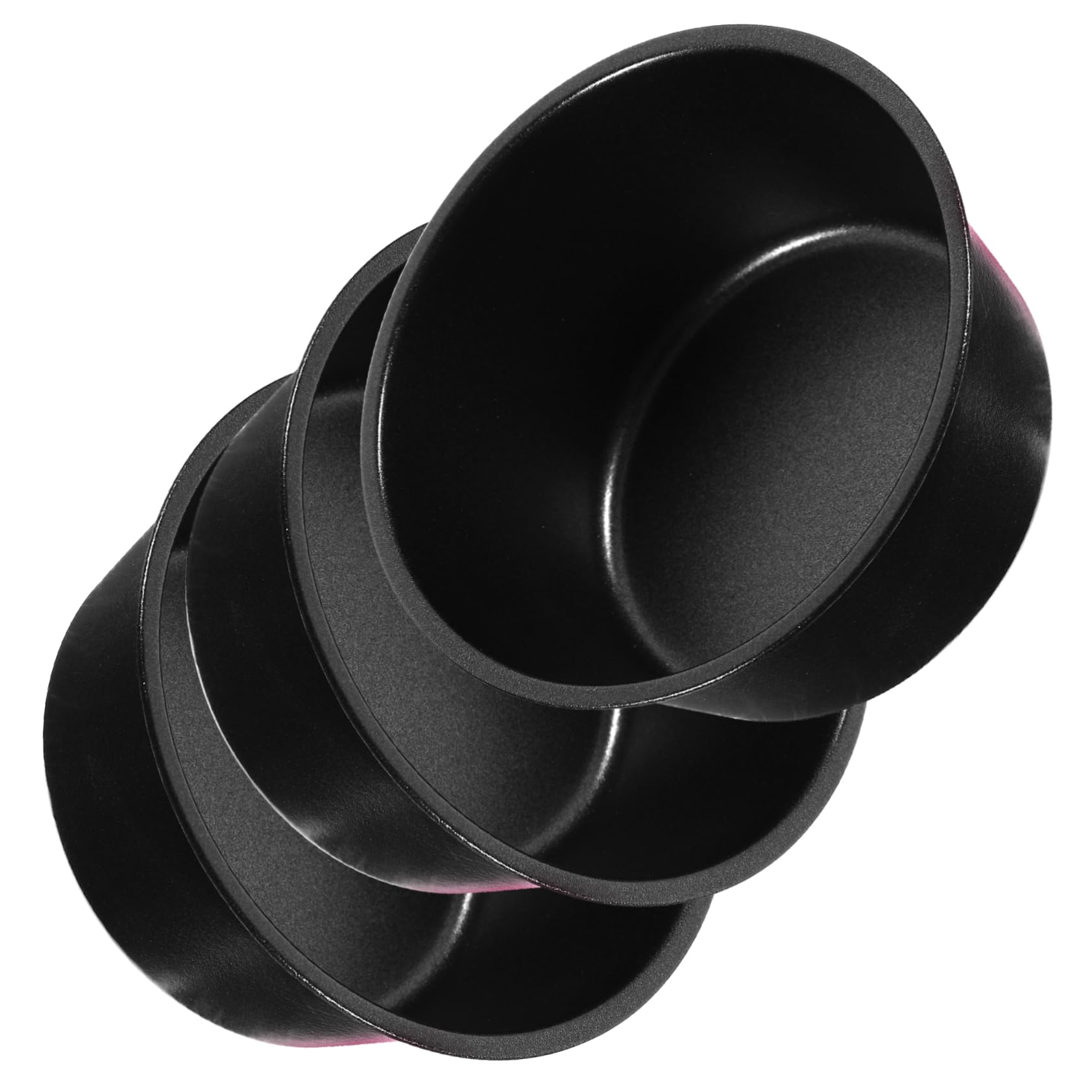 TOPBATHY 5 Set Stampo Per Budino Cucine Stampini Per Budini Stampo Per Muffin Stencil Torte Mini Padelle Per Budino Tortiere Tortiera Torta Acciaio Carbonio Black 3 Pezzi * 5