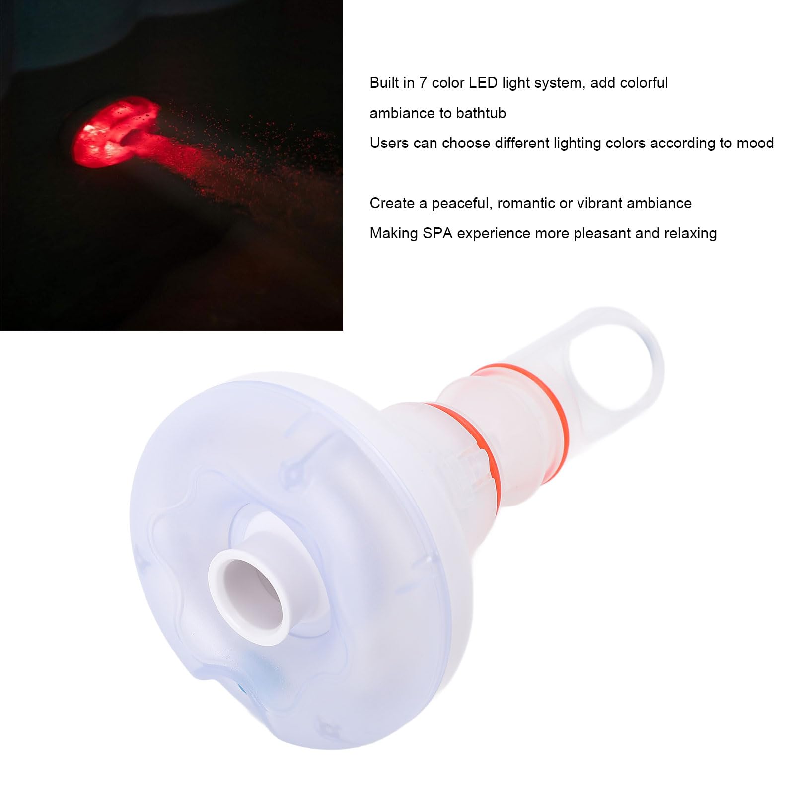Asixxsix Whirlpools -LED -Licht, 7 Farbwechsel in LED Light -System für Spa -Badewanne, Wasserdichtes RGB -Licht mit Fernbedienung, Pool Garden Party