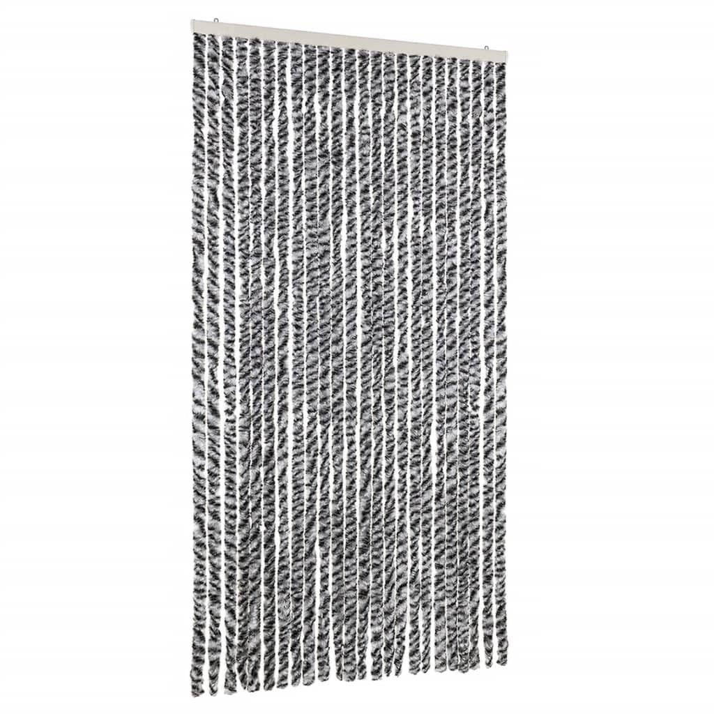 Vidaxl Black And White Fly Curtain Grey And 100X200 Cm Chenille