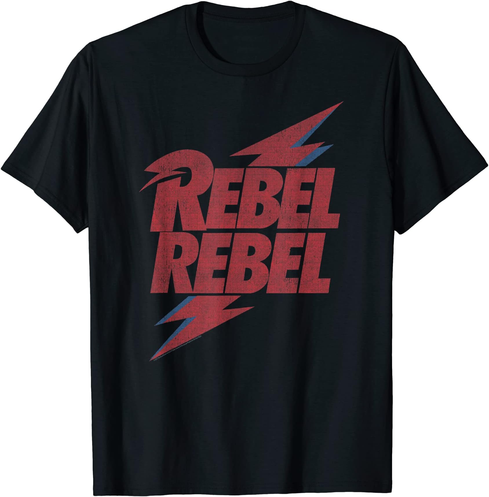 David BowieRebel Rebel Lightning Lyric T-Shirt