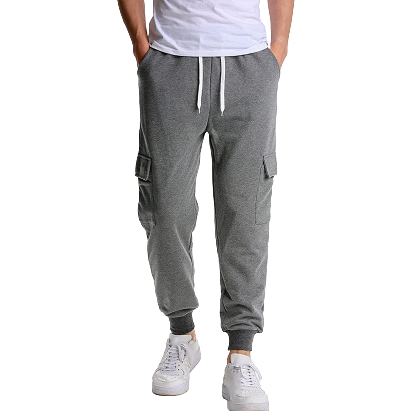 Pantalon de course décontracté pour l'extérieur avec cordon de serrage à la taille