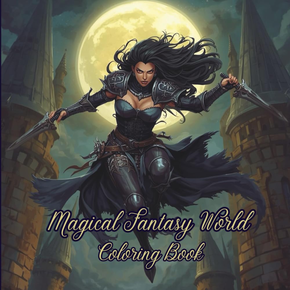 Magical Fantasy World Coloring Book