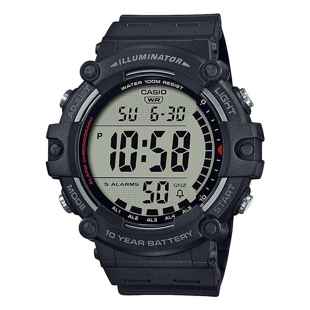 CasioCasio - COLL Sports Watch AE-1500WH-8BVEF - Men's Watch - Waterproof - Digital - with Plastic Strap - Blue