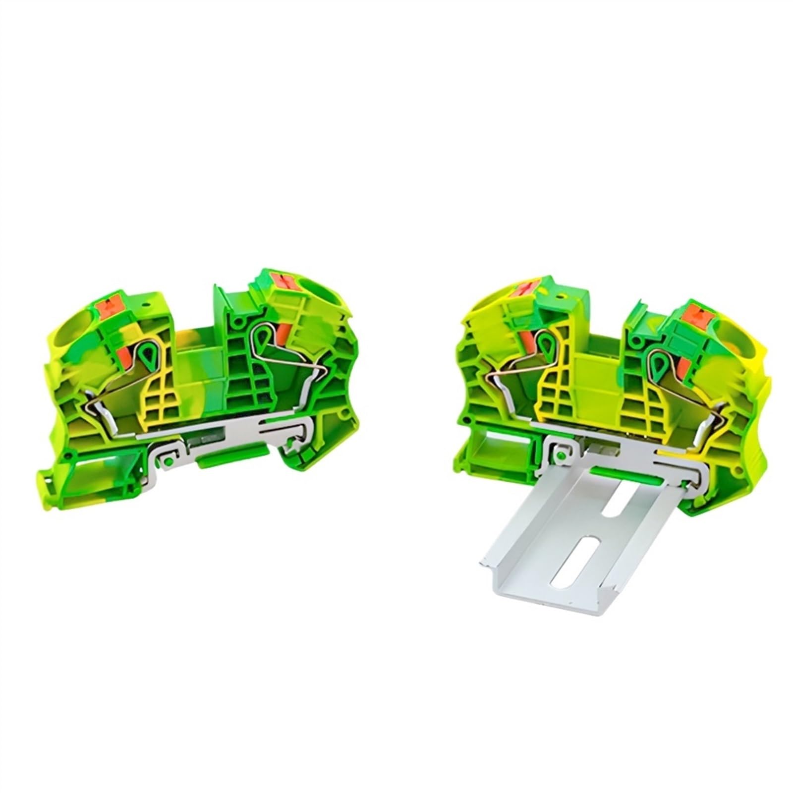 1 Pz PT-16-PE Morsettiera su guida Din Push In Primavera Senza Viti Alimentazione Attraverso Messa a Terra Terminale Blocco Filo Connettore PT16-PE