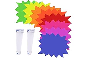 120 Pcs Starburst Sign for Retail- PVC Sticky Price Signs