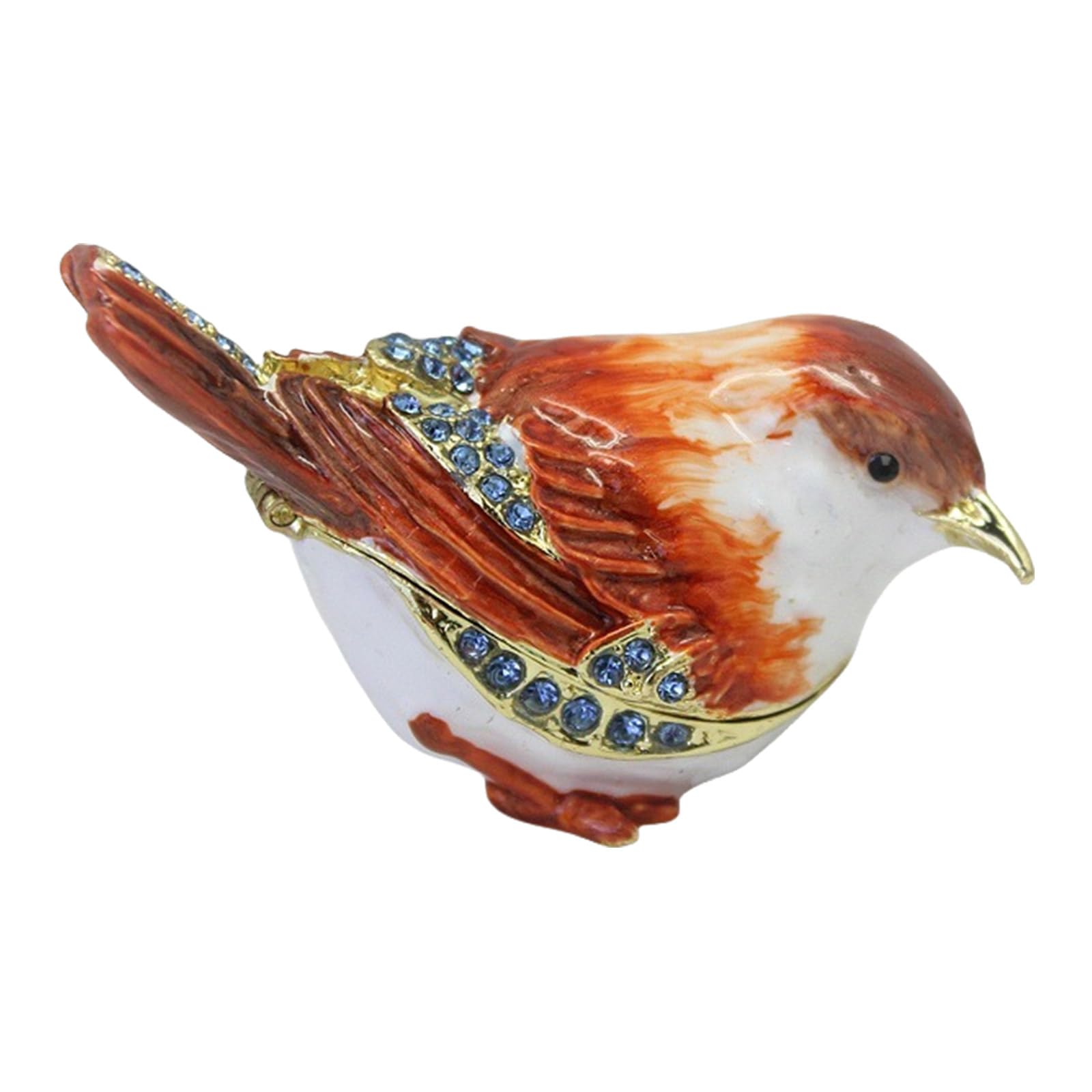 HUANGANGDecorative Sparrow Jewelry Holder Decorative Earrings Box Accessories Portable Display Case for Home Or Travel Use