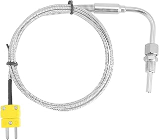 EGT Thermocouple K Type for Exhaust Gas Temperature Probe Sensors with Exposed Tip & 1/8" NPT Thread Connector 1 Meter Length