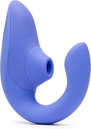 Womanizer Blend Estimulador Doble Conejito Vibrador - Estimulación del Clítoris Pleasure Air - Vibrador del Punto G y Succionador del Clítoris - Juguete para Mujer - Impermeable y Recargable - Azul