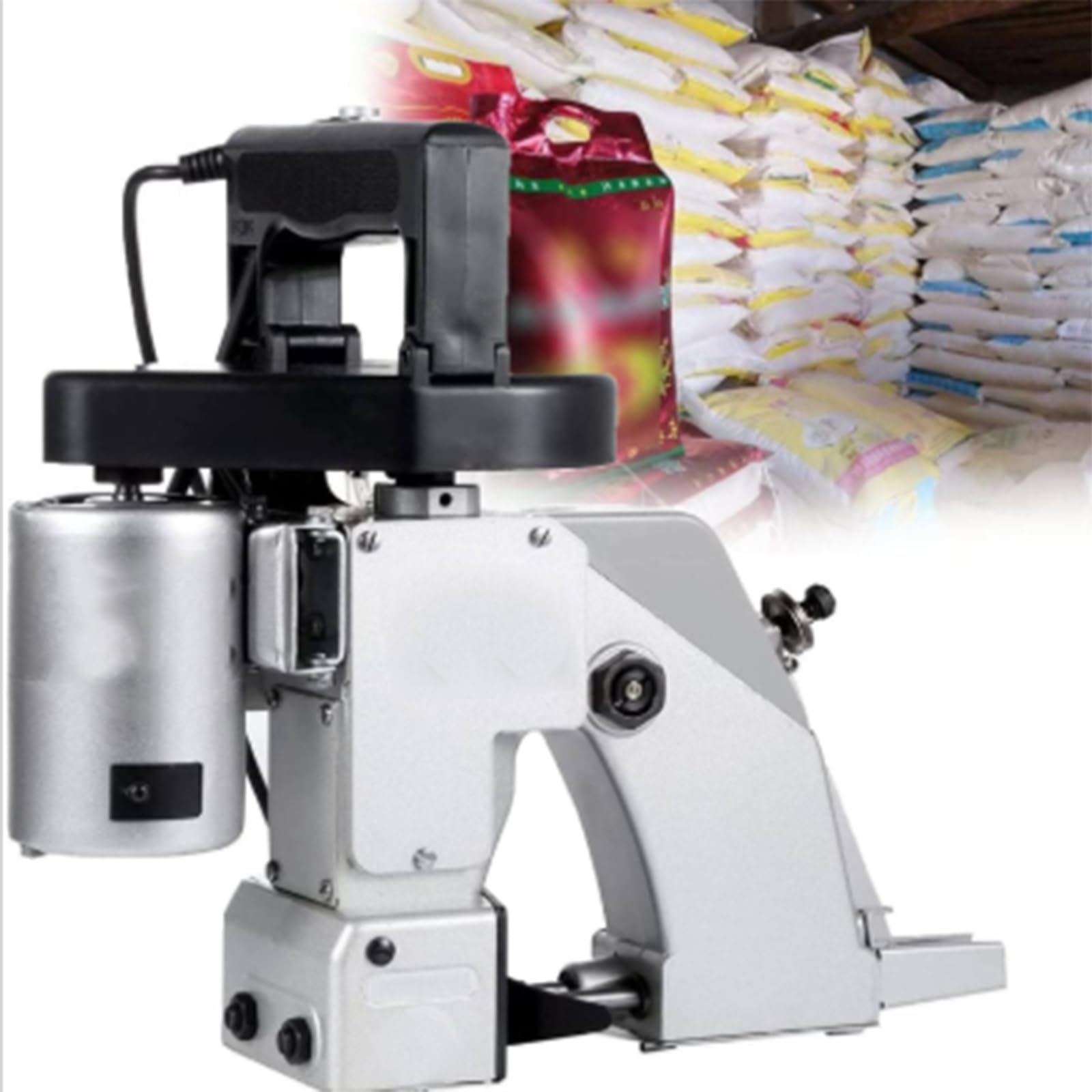Máquina selladora de bolsas, sellador industrial portátil de mano, funcionamiento enchufable, ideal para bolsas tejidas, fácil de usar, eficiente para el hogar y el negocio