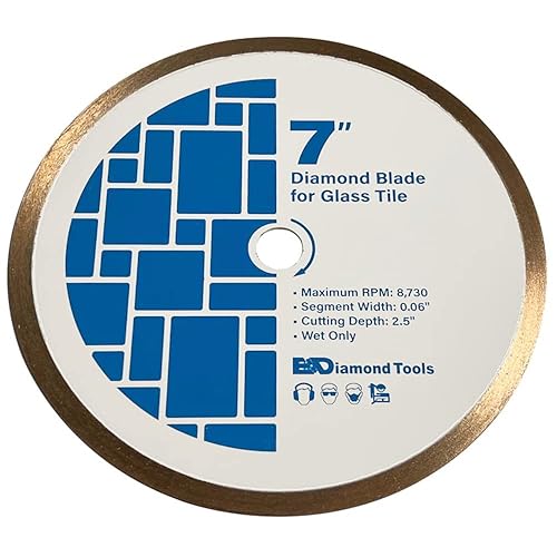 Miniatura 40 de Hojas de sierra de diamante de alto rendimiento de 7" para granito, cuarzo y otras piedras de ingeniería, eje de 7/8"-5/8" Hoja de piedra,Hoja