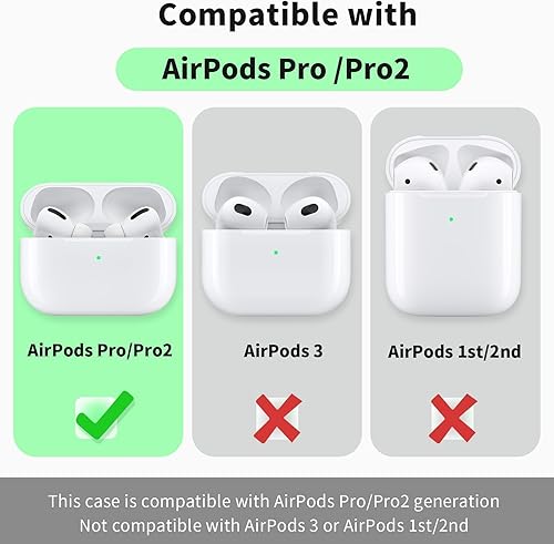 Miniatura 6 de Funda para AirPods Pro con kit de limpieza, funda de silicona suave para Apple AirPod Pro de 12 generación, accesorios de funda AirPods ProPro 2 con
