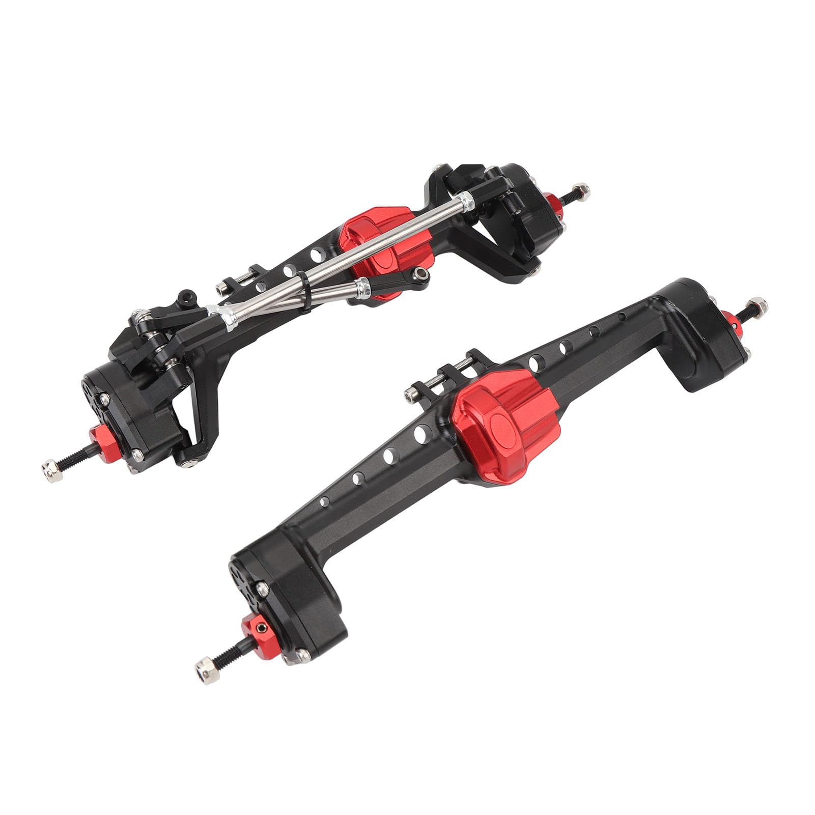 RZXYL SCX10 II Mise à niveau de l'essieu avant et arrière en alliage d'aluminium pour voiture sur chenilles RC 1/10 Axial SCX10 II 90046/90047 (noir RZXYL SCX10 II Mise à niveau de l'essieu avant et arrière en alliage d'aluminium pour voiture sur chenilles RC 1/10 Axial SCX10 II 90046/90047 (noir