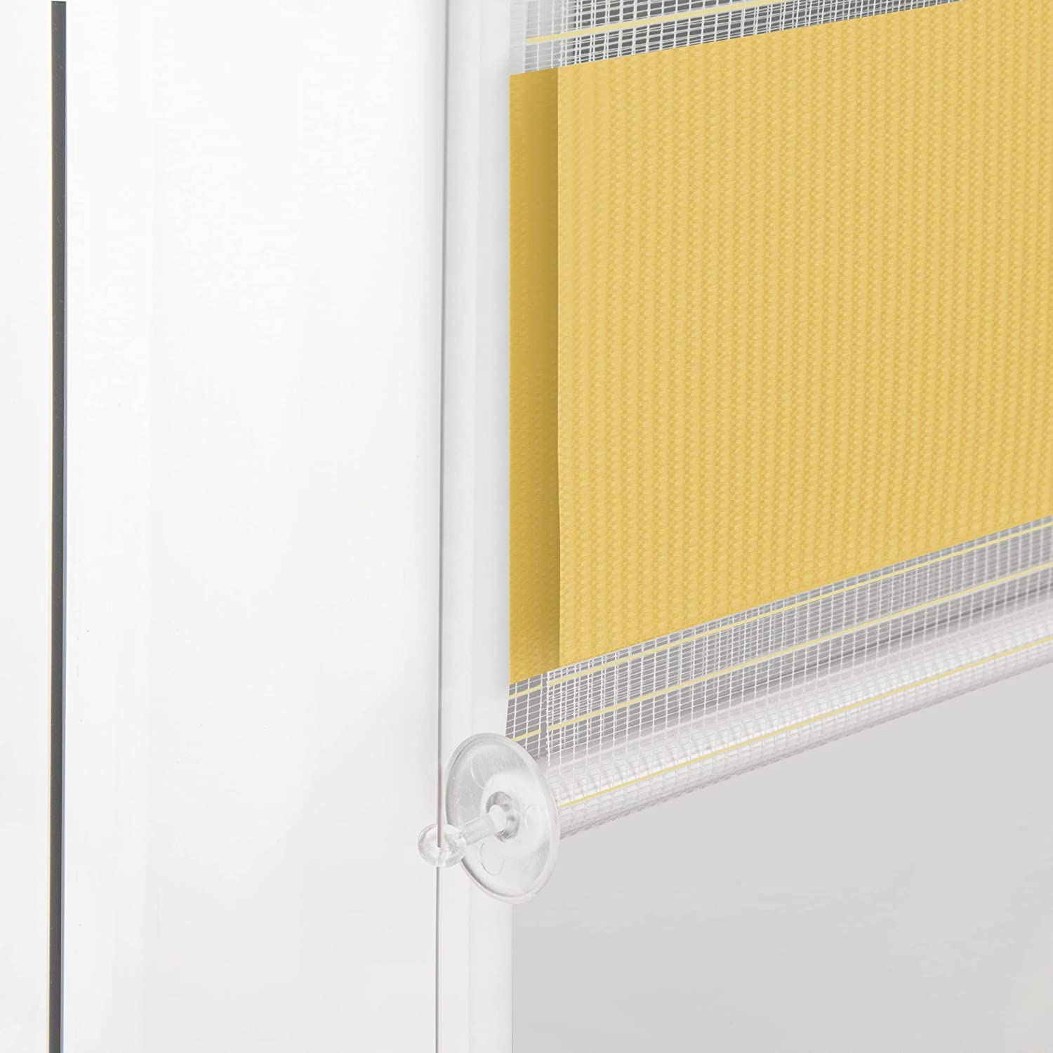 Mardom Rollos für Fenster Ohne Bohren Gelb, 112.5x215 cm