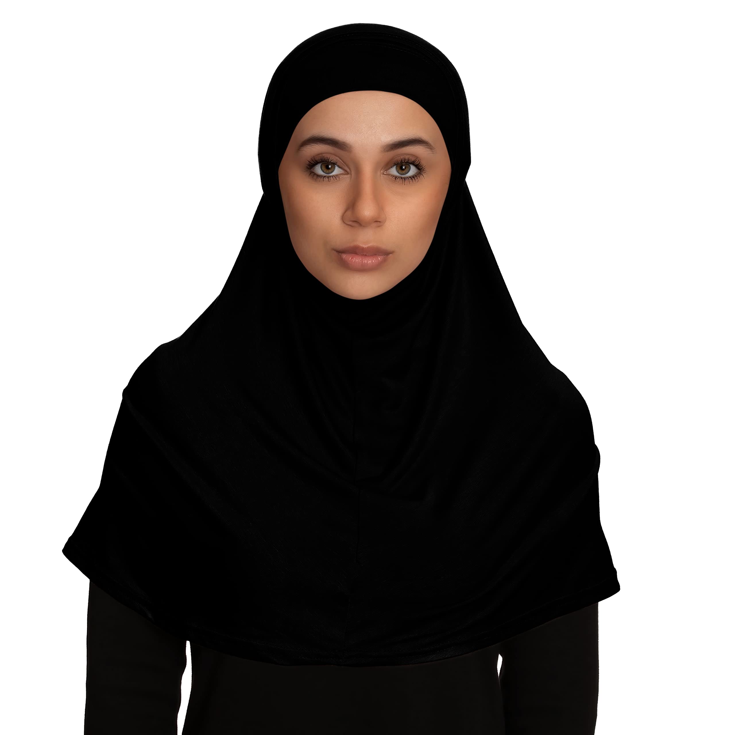 TheHijabStore.com Women's 2 Piece Amira Jersey Hijab - Soft Modal Stretch Head Scarf with Tube Under Scarf Cap