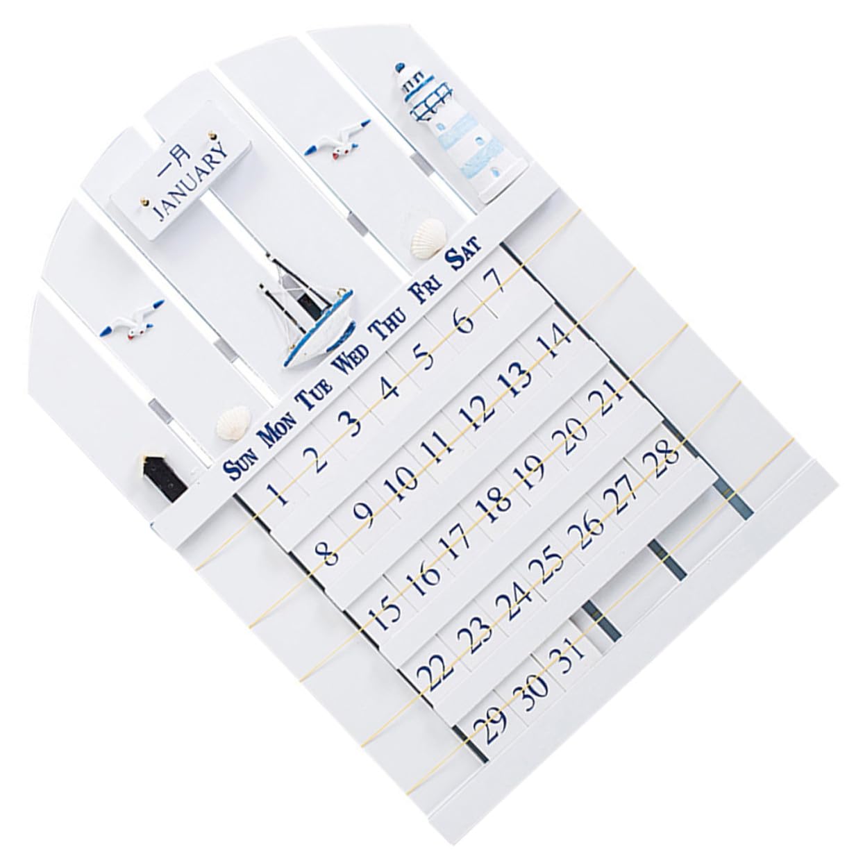 Calendario Continuo in Legno Stile Decorazione Casa e Ufficio Promemoria Data Resistente e Pratico Calendario da Parete e Tavolo Elegante