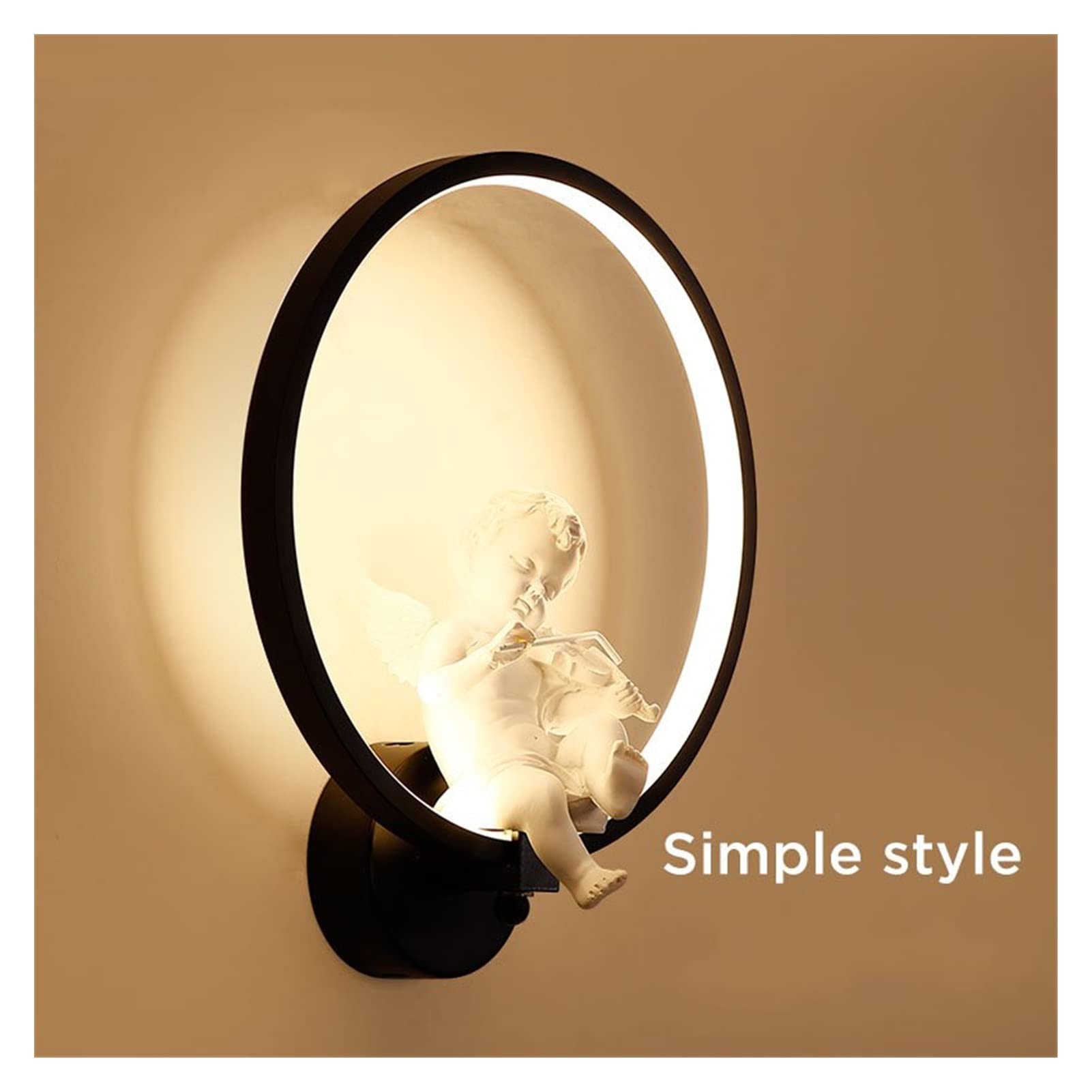 Lámpara de pared, Lámparas de pared modernas Art Angel - - Compatible con sala de estar, dormitorio, soporte de iluminación de noche, brillo LED de alta potencia para el hogar, lámpara de pared