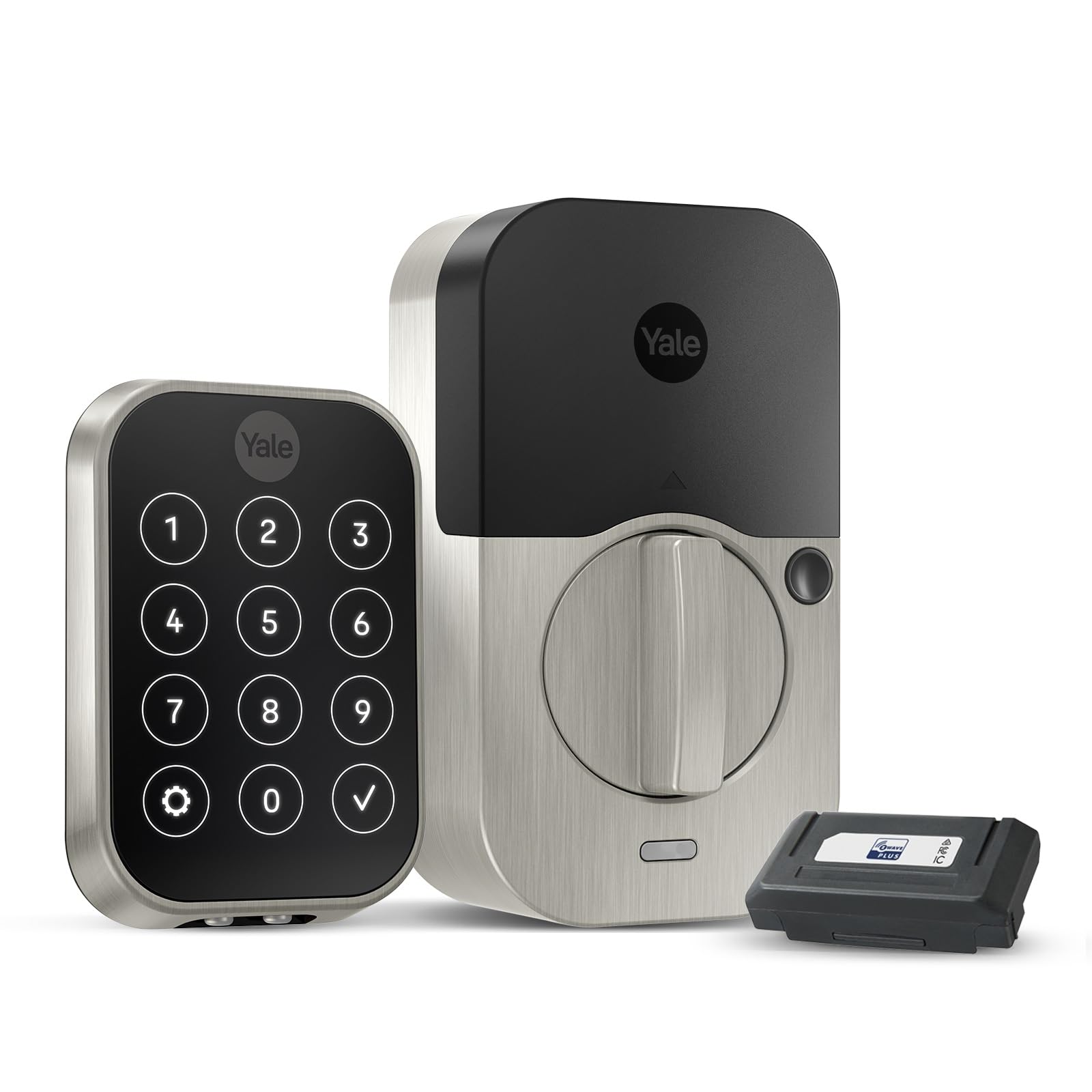 Photo 1 of Yale Assure Lock 2 Deadbolt, Satin Nickel Key-Free Smart Entry Door Lock with Z-Wave Connected Touchscreen Keypad for Code Entry and Remote Access, YRD450-ZW2-619