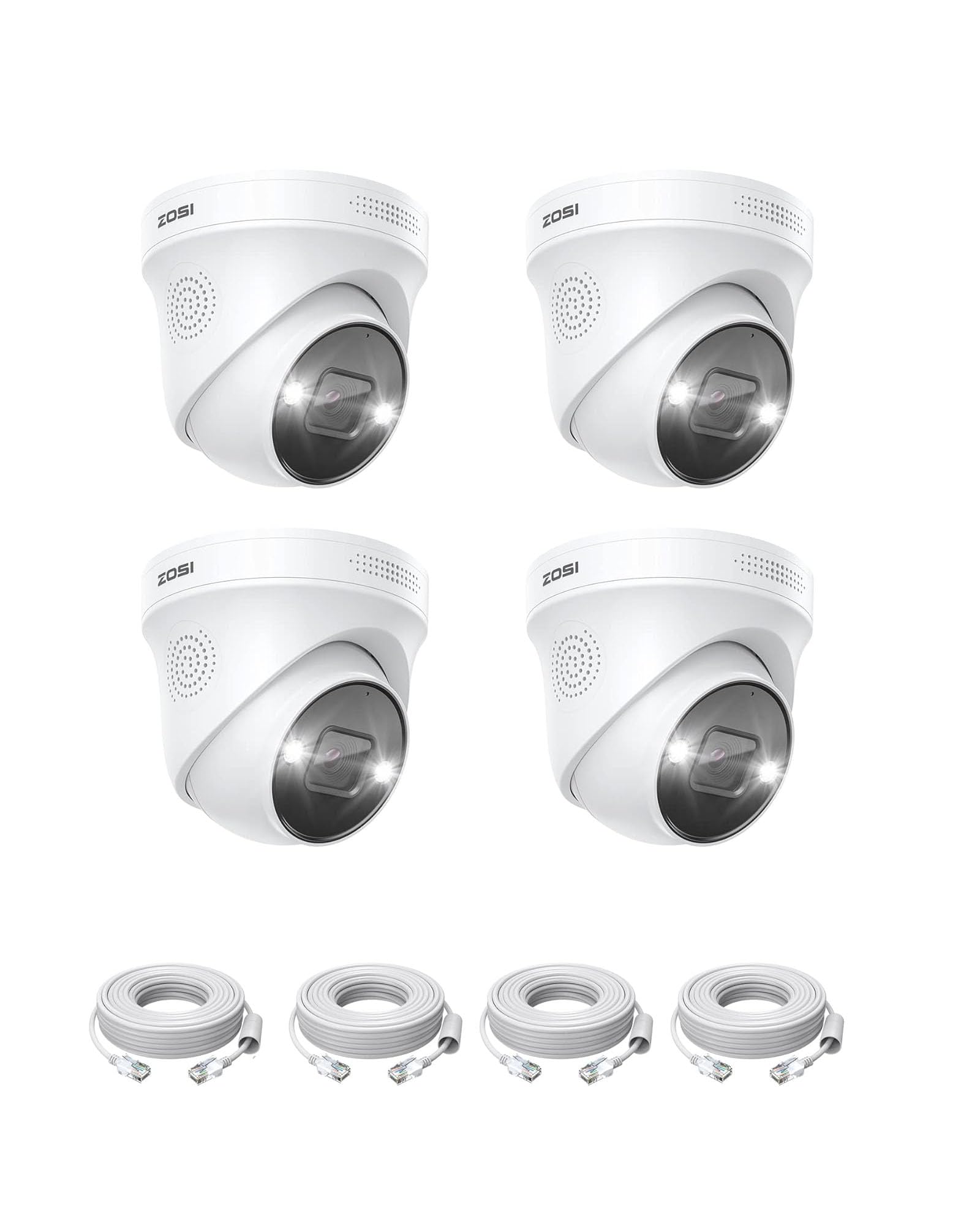 Amazon.com: ZOSI 4-Pack 4K 8MP PoE Add-On Security Cameras with