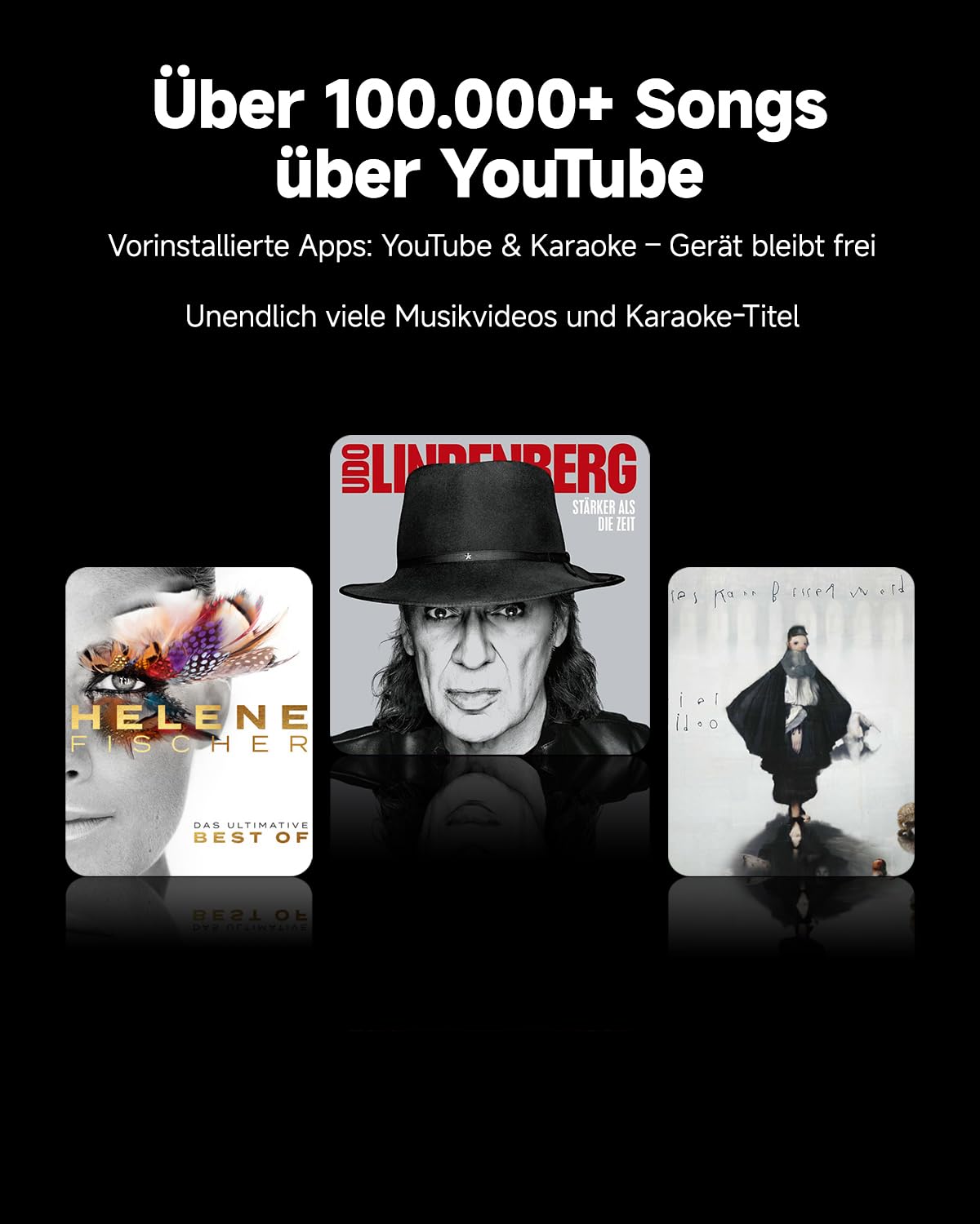 Ikarao Break X2 Karaoke-Maschine mit 10,1" Touchscreen, 300W Bluetooth Lautsprecher, 2 kabellose Mikrofone & LED-Lichteffekte – Ideal für Geburtstage, Familienfeiern & Events